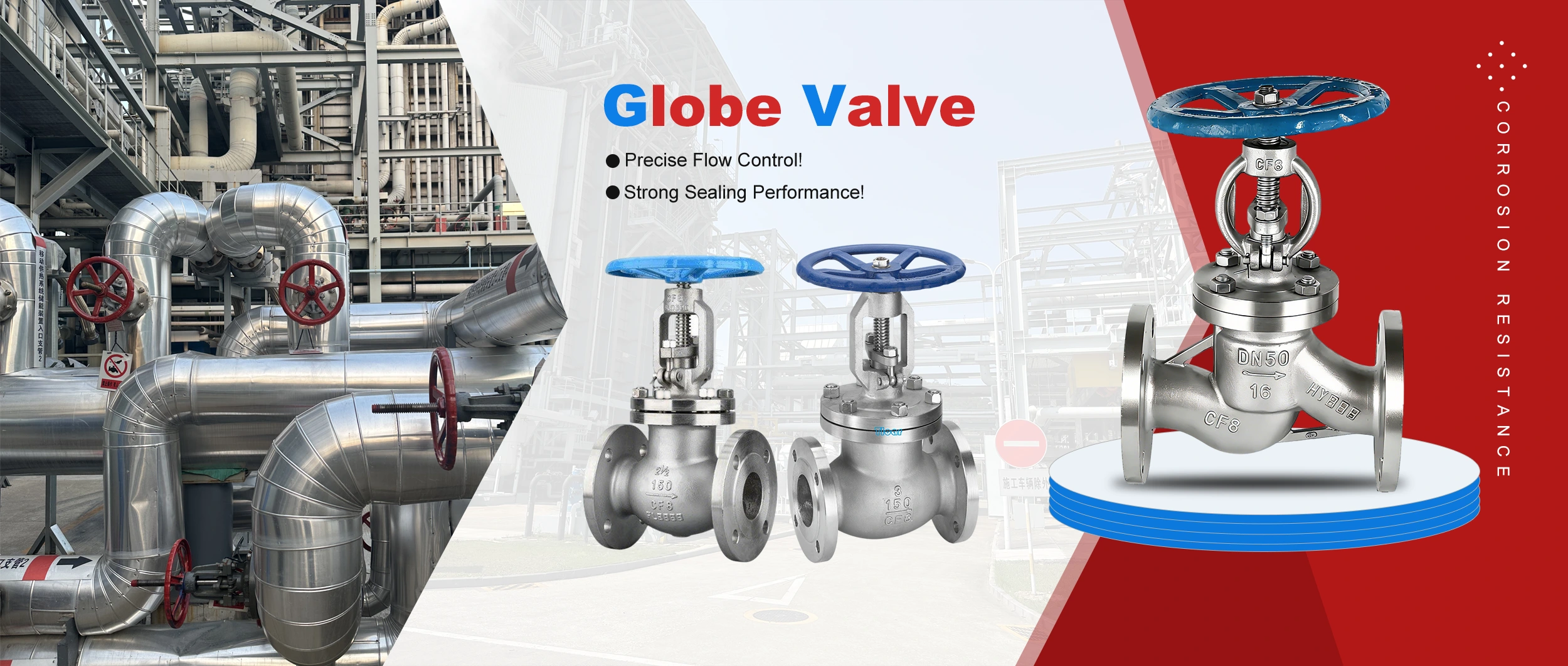 Valve ya Kiwanda ya Moja kwa Moja ya Globe huko Huadu