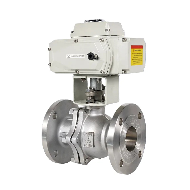Valve ya Umeme ya Chuma cha pua yenye Flanged